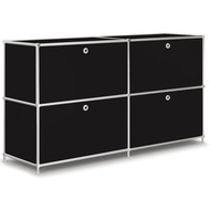 Sideboard VEROM, 4 Klapptüren, mit Lochgriffen