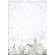 Sigel Weihnachtspapier, A4, White Stars, 25 Blatt