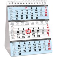 Calendrier de table sur 3 mois 2026 Trimestris