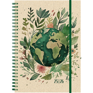 Schüleragenda 2025/26 Graspapier weekly World, A5