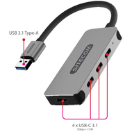 Sitecom USB-C Hub CN-388 - 4x USB-C - 8716502030835_02_ow