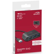 Hub USB Snappy Evo SL-140109-BK, 3x USB-A, 1x USB-C, 4 ports