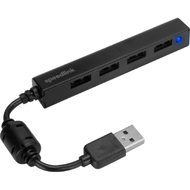 USB Hub Snappy Slim SL140000B, 4 x USB 2.0, 4 Port, schwarz