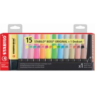 Boss Surligneurs pastel/nature, set de table de 15