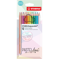 crayons de couleur Aquacolor, Pastellove, 12 pièces