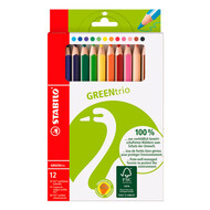 crayons de couleur Green Trio, étui de 12