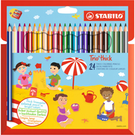 crayons de couleur Trio épais, 24 pièces