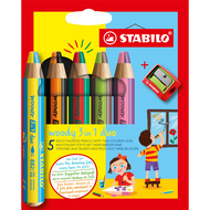 crayons de couleur Woody 3 in 1 duo, 5 pièces