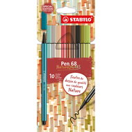 Faserschreiber Pen 68, Nature Colors, 10 Stück