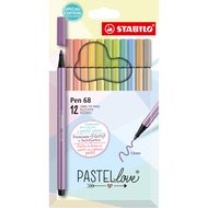 Faserschreiber Pen 68 Pastel Love, 12 Stück