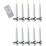 bougies pour sapin de Noël à LED Paulina, 15.5 cm, 10 pièces