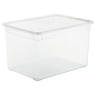 Clear Box, Set Di 5 Scatole Portaoggetti 30L, Con Coperchio