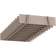 Elément de plafond acoustique suonoCLOUDS Straight, 240 x 120 cm