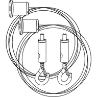 Suspension par câble d'acier avec crochet de sécurité suonoADAPT
