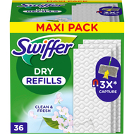 Chiffons secs pour le sol refill Propre et frais, 36 pièces