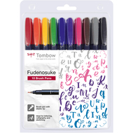 crayons calligraphie Fudenosuke, 10 pièces