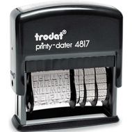 Printy 4817 Tampon dateur avec jours de la semaine, allemand