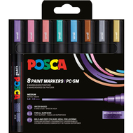 Posca Marker PC-5M, Metallic Colours, 8 Stück