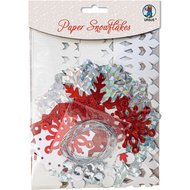 Papier Schneeflocken, 6 Stück