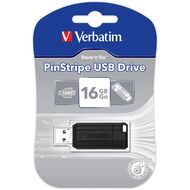 Verbatim USB-Stick Pinstripe, 16 GB, USB 2.0, 1 Stück