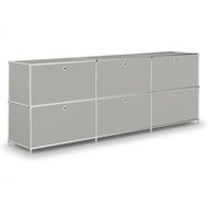 Sideboard VEROM, 6 Klapptüren, mit Lochgriffen