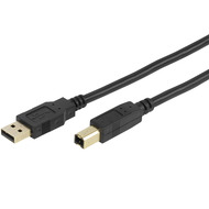 câble USB A 2.0 - USB B, plaqué or