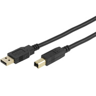 Kabel USB-A 2.0 - USB-B, vergoldet