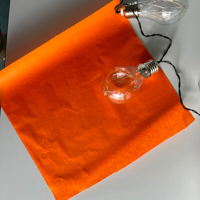 Kürbis-Lampe für Halloween-Girlande Schritt 1
