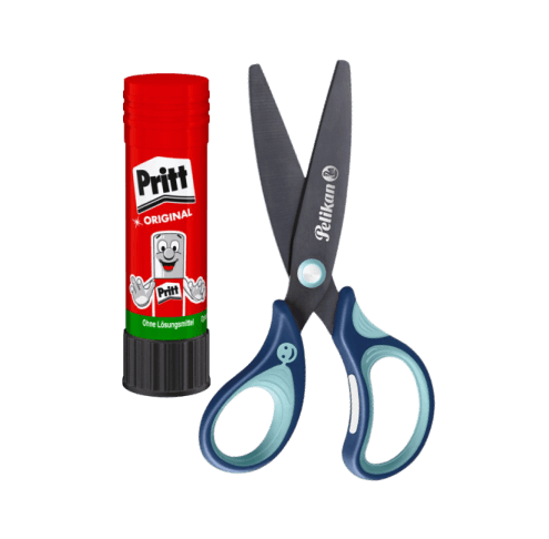 Pritt Klebestift und Pelikan Kinderschere