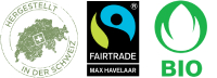 Fairtrade Max-Havelaar, Bio und hergestellt in der Schweiz-Zertifikate