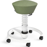 aeris Swopper Rollhocker, Fussgestell weiss, grün