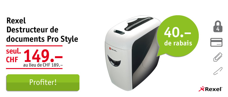 Rexel destructeur de documents Pro Style Rexel destructeur de documents Pro Style
